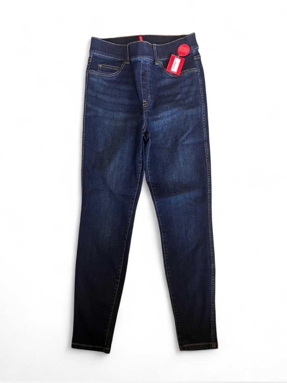 Spanx Women's Ankle Skinny High Rise jeans in a Blue Midnight Shade Size M NWT